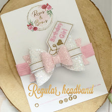Load image into Gallery viewer, Birthday Girl Hair Bow Headband or Clip