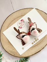 Load image into Gallery viewer, Reindeer Hair Bow Headband or Clip
