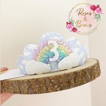 Load image into Gallery viewer, Rainbow tiara, birthday accessory - custom ages