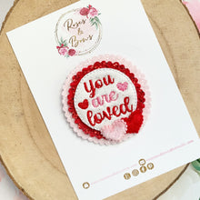 Load image into Gallery viewer, Valentine’s Badge - Glitter Badge