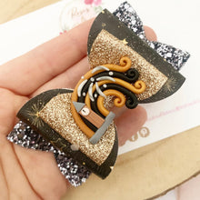 Load image into Gallery viewer, London happy New Years London Hair Bow Headband or Clip