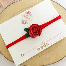 Load image into Gallery viewer, Christmas rose Headband