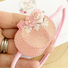 Load image into Gallery viewer, Pink Pumpkin Halloween Pumpkin Hair Bow Headband or Clip