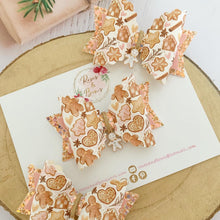 Load image into Gallery viewer, Christmas Gingerbread Hair Bow Headband or Clip