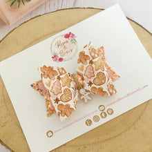 Load image into Gallery viewer, Christmas Gingerbread Hair Bow Headband or Clip