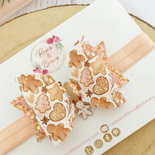 Load image into Gallery viewer, Christmas Gingerbread Hair Bow Headband or Clip