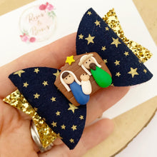 Load image into Gallery viewer, Christmas nativity Hair Bow Headband or Clip