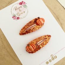 Load image into Gallery viewer, Pumpkin snap clips set