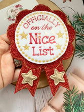 Load image into Gallery viewer, Nice List Christmas Badge - Christmas Eve Box Filler
