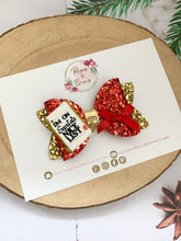 Load image into Gallery viewer, Christmas Nice List Hair Bow Headband or Clip