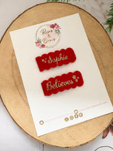 Load image into Gallery viewer, Personalised believes snap clips