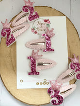 Load image into Gallery viewer, Princess Birthday Clip -Birthday Number Snap Clip