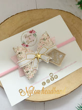 Load image into Gallery viewer, Pink Christmas Present Hair Bow Headband or Clip