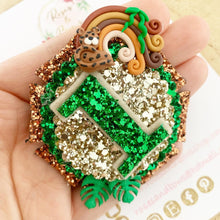 Load image into Gallery viewer, Jungle safari Birthday Badge - Birthday Glitter Badge