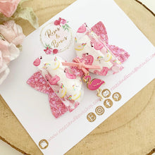 Load image into Gallery viewer, Flamingo and unicorn Transparent Hair Bow Headband or Clip