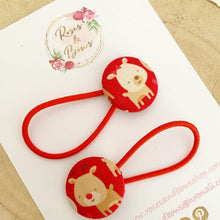 Load image into Gallery viewer, Reindeer Bobble Hair Ties Set of 2