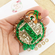 Load image into Gallery viewer, Jungle safari Birthday Badge - Birthday Glitter Badge