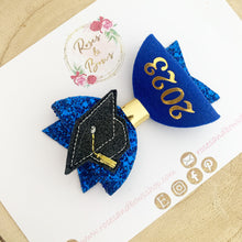 Load image into Gallery viewer, Nursery school graduation Glitter Hair Bow Headband or Clip