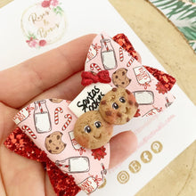 Load image into Gallery viewer, Santa’s Cookies Hair Bow Headband or Clip