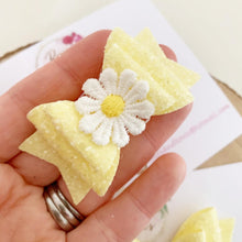Load image into Gallery viewer, Yellow Daisy Hair Bow Headband or Clip
