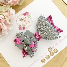 Load image into Gallery viewer, Elephant Hair Bow Headband or Clip