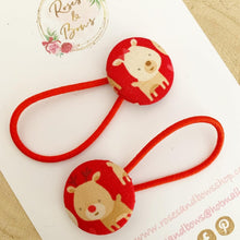 Load image into Gallery viewer, Reindeer Bobble Hair Ties Set of 2