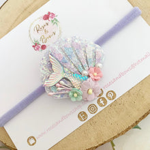 Load image into Gallery viewer, Mermaid Tail Shell Hair Headband or Clip