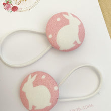 Load image into Gallery viewer, Easter Bunny Bobble Hair Ties Set of 2
