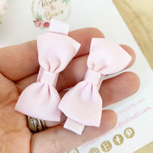Load image into Gallery viewer, Light Pink Small Hair Bow Clip Set