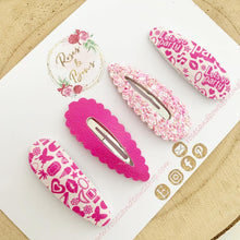 Load image into Gallery viewer, Pink party snap clip set
