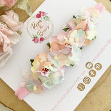 Load image into Gallery viewer, Pastel Rainbow rose flower headband