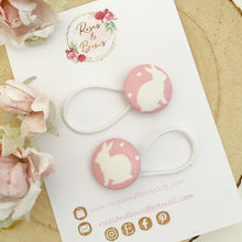 Load image into Gallery viewer, Easter Bunny Bobble Hair Ties Set of 2