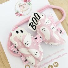 Load image into Gallery viewer, Pink Ghost Hair Bow Headband or Clip
