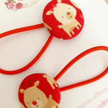 Load image into Gallery viewer, Reindeer Bobble Hair Ties Set of 2