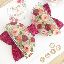 Load image into Gallery viewer, Autumn Fall Flowers Hair Bow Headband or Clip