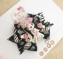 Load image into Gallery viewer, Halloween Bride Hair Bow Headband or Clip