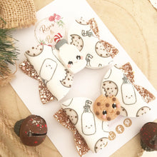 Load image into Gallery viewer, Milk and Cookies Hair Bow Headband or Clip