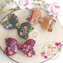 Load image into Gallery viewer, Autumn Fall Floral Hair Bow Headband or Clip
