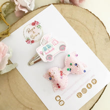 Load image into Gallery viewer, Ice cream Hair Bow Set Headbands or Clips