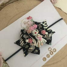 Load image into Gallery viewer, Halloween Bride Hair Bow Headband or Clip