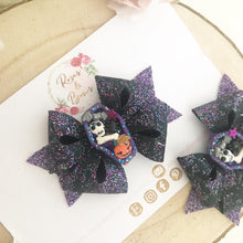 Load image into Gallery viewer, Coffin Halloween Hair Bow Headband or Clip