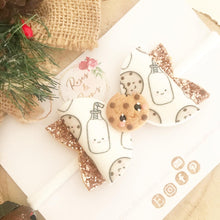 Load image into Gallery viewer, Milk and Cookies Hair Bow Headband or Clip