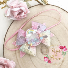 Load image into Gallery viewer, Rainbow Shaker Bow Headband or Clip