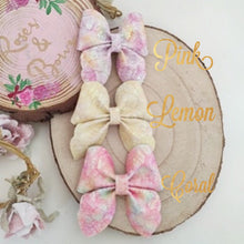 Load image into Gallery viewer, Lace Glitter Hair Bow Clip or Headband