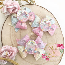 Load image into Gallery viewer, Rainbow Shaker Bow Headband or Clip