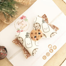 Load image into Gallery viewer, Milk and Cookies Hair Bow Headband or Clip
