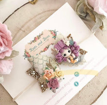 Load image into Gallery viewer, Autumn Mermaid Glitter Bow Headband or Clip