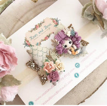 Load image into Gallery viewer, Autumn Mermaid Glitter Bow Headband or Clip