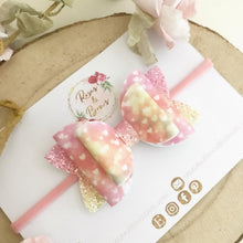 Load image into Gallery viewer, Rainbow Heart Hair Bow Headband or Clip