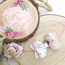 Load image into Gallery viewer, Flamingo Hair Bow Headband or Clip